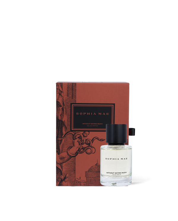 SOPHIA MAE Without Saying Much Eau de Parfum with branded packaging.
