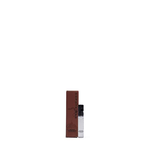 Eau de parfum sample SOPHIA MAE with Pink Pepper, Bergamot, Spicy Rose.